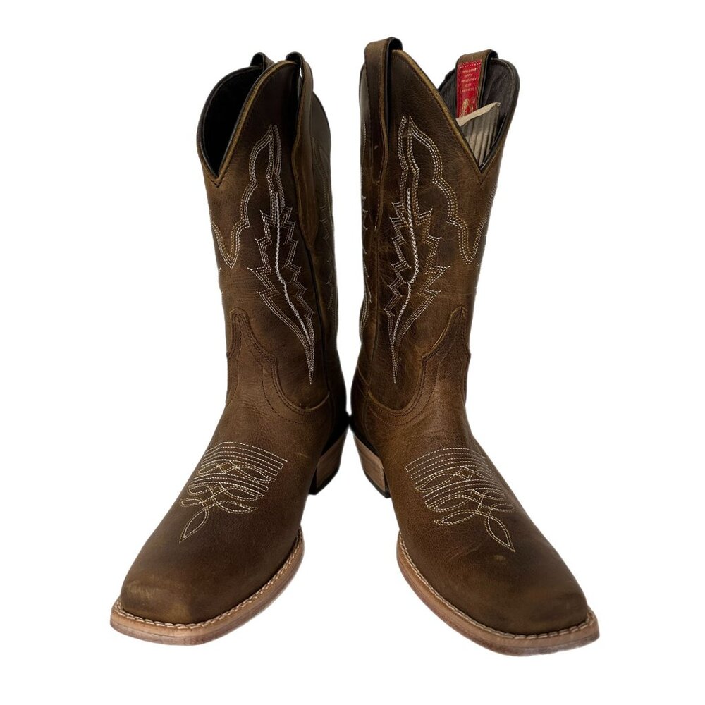 Pecos Bill Women’s Ladies Size 6 Brown Crazy Arena Square Toe Boots NEW READ